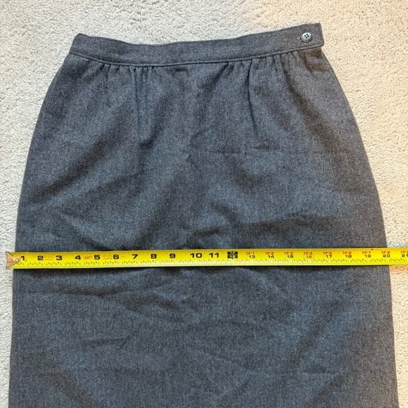 Miss Pendleton Vintage Size 8 Gray Virgin Wool Skirt - Picture 8 of 9